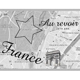 Dundee Deco DDAZBD9075 Peel and Stick Wallpaper Border - Modern Grey Paris City of Food Wall Border Retro Design, 15 ft x 7 in (4.57m x 17.78cm), Self Adhesive