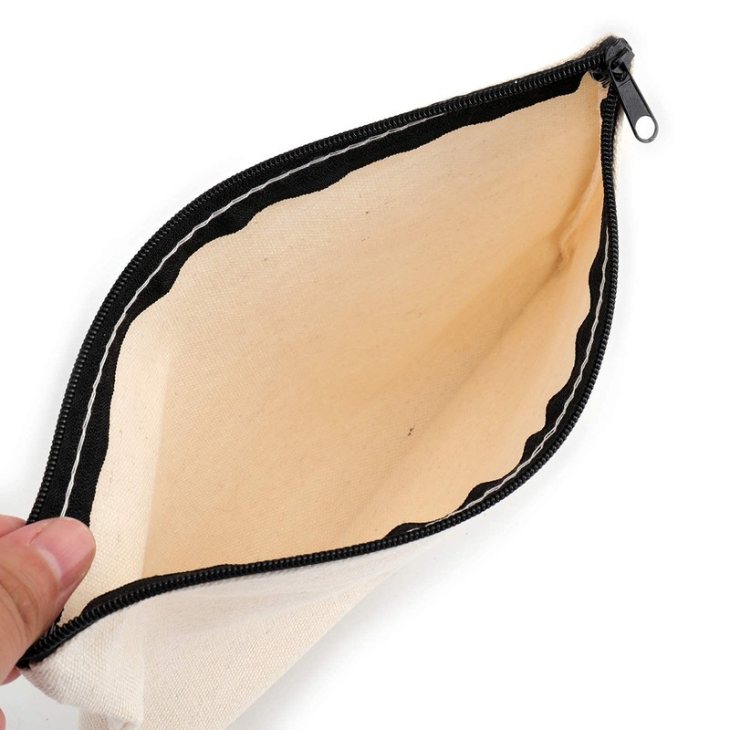 Yarlung 32 Pack Canvas Zipper Pouch, 8x5 Inches Blank DIY