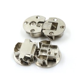 Flap Hinge 3D Adjustable Furniture Flap Fitting 90 Degree, Pack of 2 for Wooden Flaps, Furniture Hinge for Screws, Flap Holder Nickel-Plated Steel - Hinge for Cabinet Doors & Display Cabinets