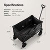 VIVOSUN Collapsible Folding Wagon, 350 lb Load-Bearing Outdoor Utility Cart