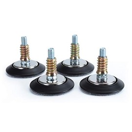 HOTTARGET Furniture Levelers - Adjustable Leveling Legs for Tables Chairs Cabinets - Fully Threaded Adjustable Height 0.78" to 1.28"-2.5" Dia. Base, 3/8"-16 Thread (D-4PK)