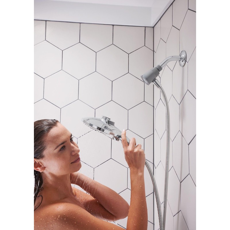 Moen Engage Chrome Magnetix Six-Function 5.5-Inch Wide Handheld Shower Head