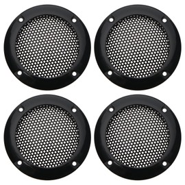 ECSiNG 4Pcs Speaker Cover Replacement Speaker Grill Cover Car Speaker Protective Mesh Cover Cold Rolled Steel Speaker Grill Cap Black
