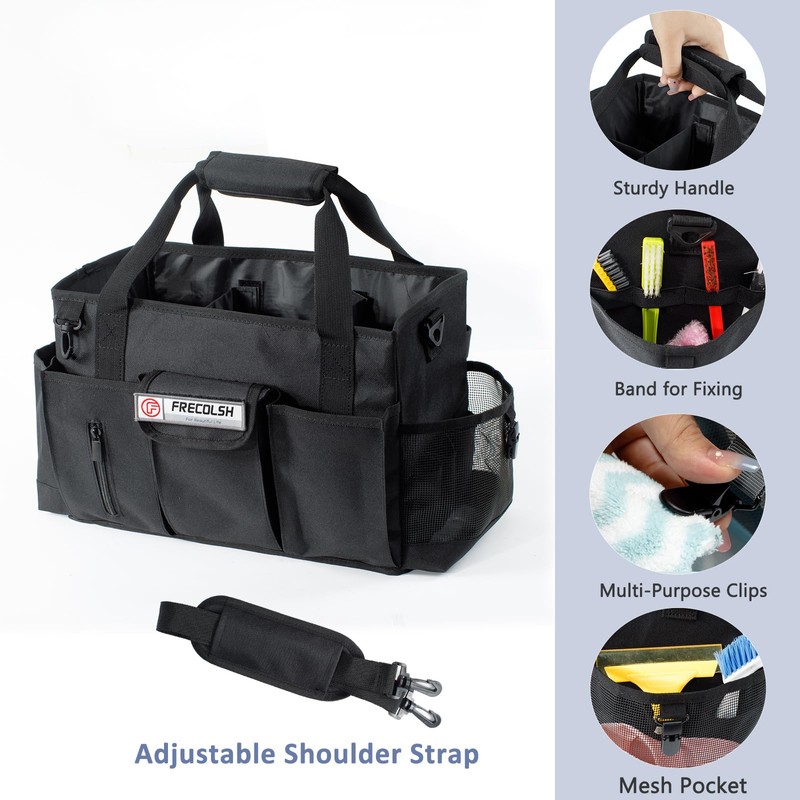 FRECOLSH Cleaning Caddy for Cleaning Suppliers Organizer with Pockets for