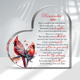 Xendelow Sympathy Gifts, Acrylic Heart Memorial Gift Bereavement Gift Condolences Gift Sympathy Table Decorations Loss of Loved One of for Table Centerpieces Remembrance