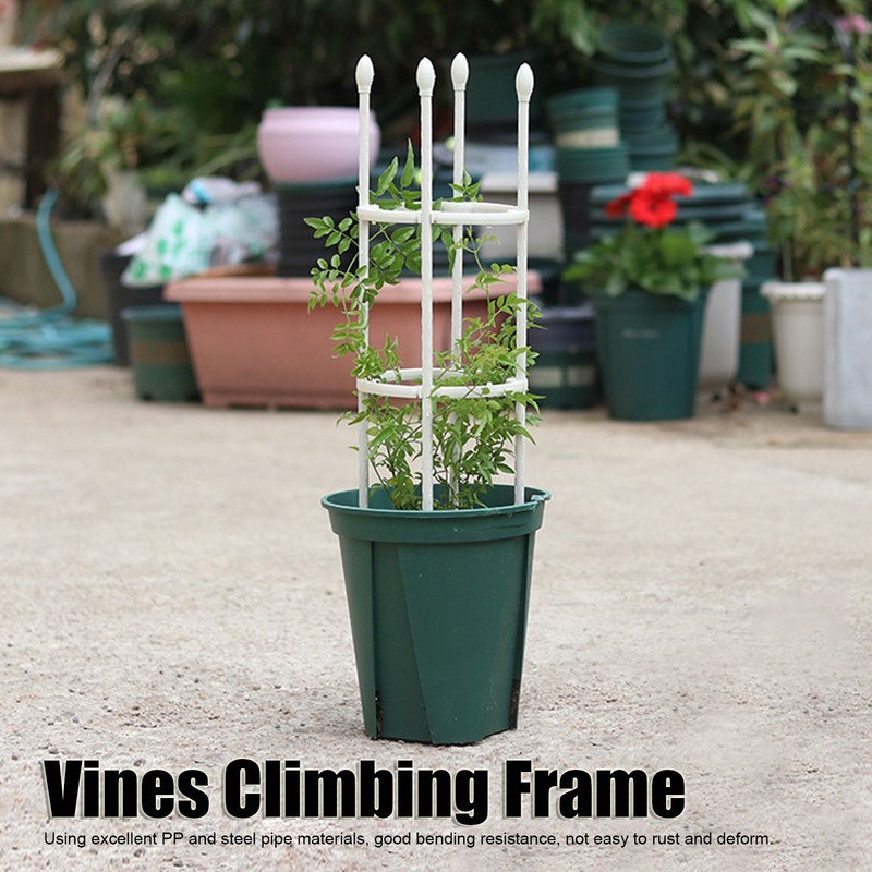 2 Sets Vines Climbing Support Balcony Outdoor Steel Pipe Plant