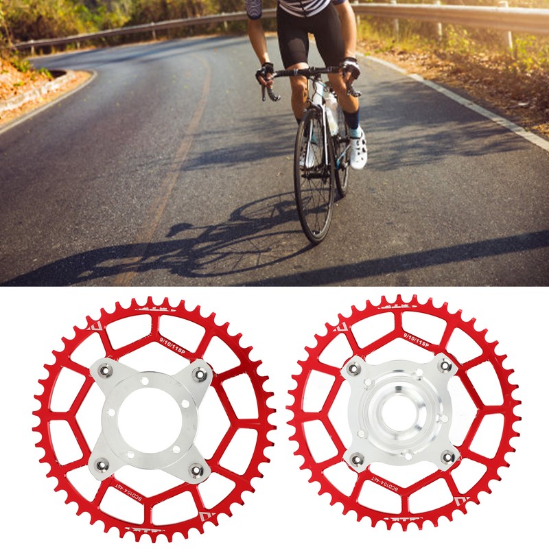 2pcs 104BCD Chainring Adapter Tooth Plate Aluminum Alloy 46T Mid