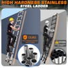 Telescoping Ladder,10.5FT,Heavy Duty 330lbs Max Capacity,Suitable for RVs, attics, Rooftops