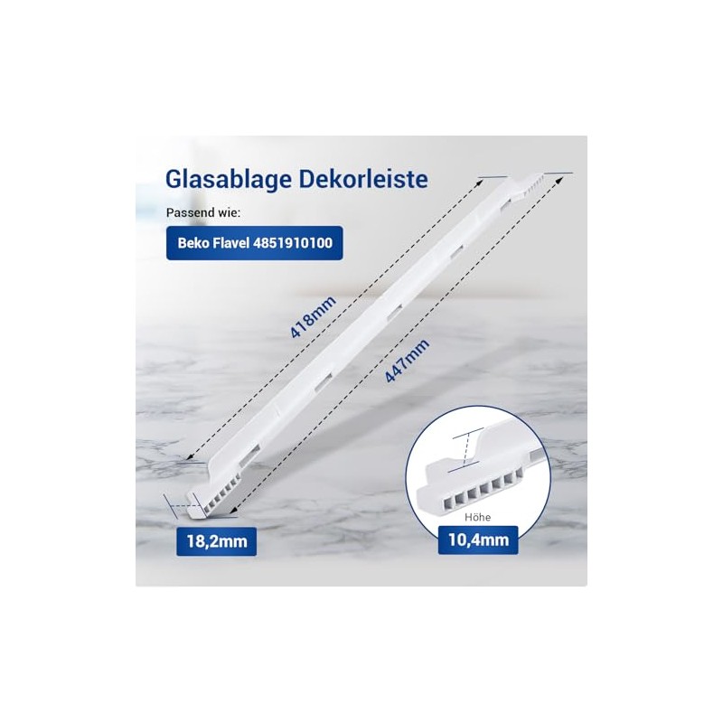 VIOKS Door Shelf Replacement for Beko 4851910100 Fridge Freezer Shelf