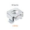 sourcingmap 20 Pack, M8 Cage Nut, Carbon Steel Zinc Plated