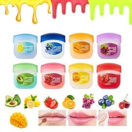 Hydrating Lip Balm Set, 8 Pieces Lip Care Moisturising Lip Mask, Moisturising Lip Balm, Lip Balm Soothes Dry Lips, Lip Balm Soothes Dry Lips