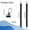 4 Black Electrical Tape Holders - Thong with Snap Hooks,