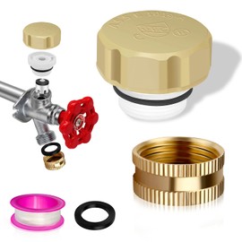Boltigen Vacuum Breaker Repair Kit, Frost Free Outdoor Faucet ASSE 1019-A Repair Kit, Hose Bib Replacement with 3/4GHT Outdoor Faucet Cap for Anti-Siphon Sillcock Valves, 2 Sets