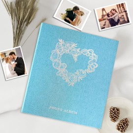 Miaikoe Photo Album 6x4 Slip in, Linen 1000 Pockets Holds 1000 Horizontal and Vertical 10x15cm Photos for Family Wedding Anniversary (Teal)