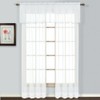 United Curtain Cenefa Semitransparente, Cenefa Recta, Blanco, 54 x 16,
