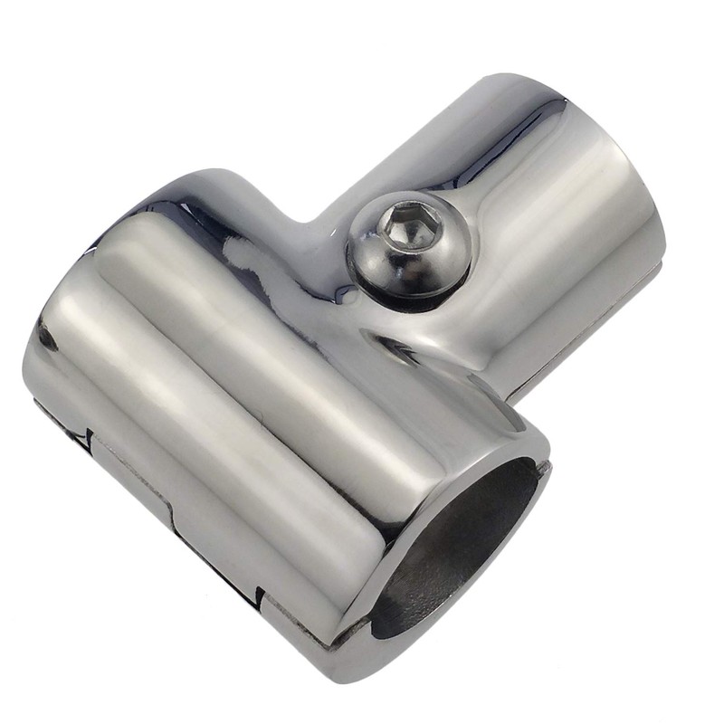 Pair Heavy Duty 316SS Boat Hand Rail Fitting- Polished 90