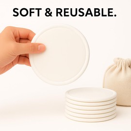 Eco-Friendly Reusable Makeup Remover Pads – 12 Bamboo Cotton Rounds with Mesh Laundry Bag – Soft Washable Facial Pads for Sensitive Skin – Zero Waste Skincare Essentials