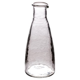Hammered Glass Personal Carafe, Water Pitchers, Wine Decanters, Mixed Drinks, Mimosas, Clear