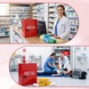 First Aid Cabinet with Combination Lock & Key 3 Shelf,Red