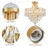 WUZUPS Crystal Chandelier Semi-Flushmount Ceiling Light Modern Lighting Fixture for