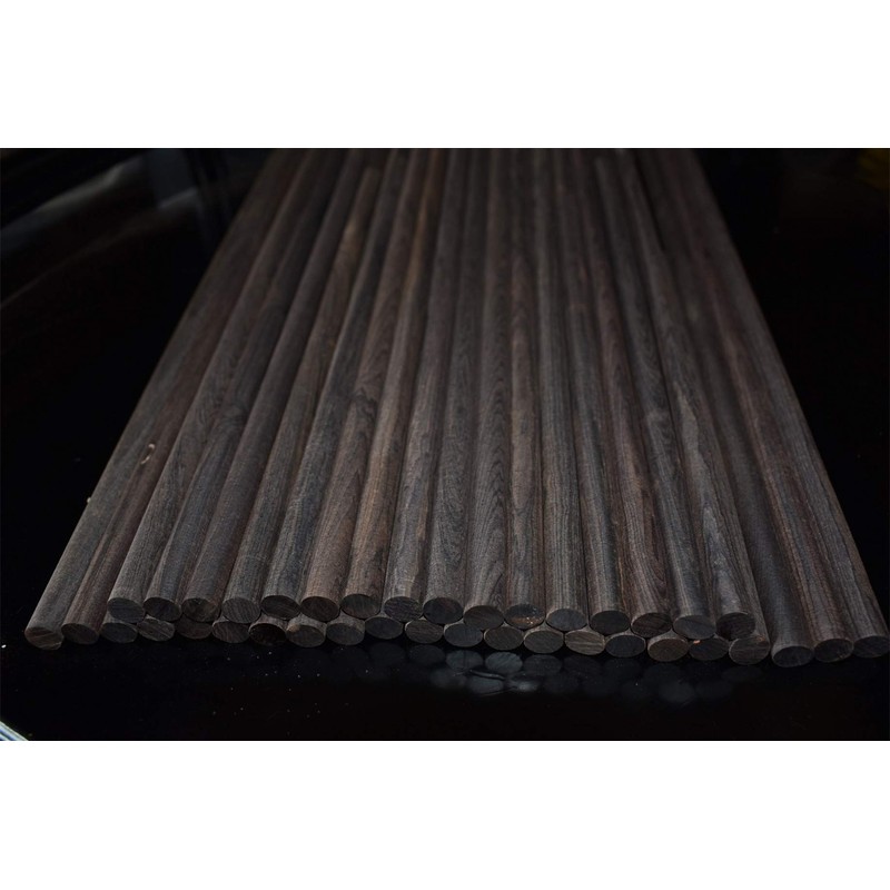 10-Pack 15x1.2cm African Blackwood Ebony Dowel Pins Wood Lumber Turning