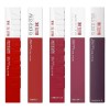 Pack x5 Labiales Liquidos Matte Maybelline De Larga Duración Superstay
