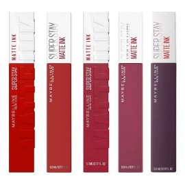 Pack x5 Labiales Liquidos Matte Maybelline De Larga Duración Superstay Matte Ink
