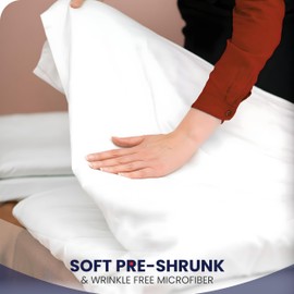 Canadian Linen Premium Microfiber Duvet Cover Set Zipper, Twin 66”x90”, 1 Duvet Cover with 2 Pillowcases, Soft Lightweight Breathable Duvet Cover Set, Machine Washable Brushed Microfiber Duvet Cover