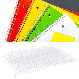 Bobinas de Encuadernación, Bobinas de Encuadernación en Espiral, 20 Piezas de Plástico de 30 Orificios para Papel A4 (13mm*30 agujeros transparentes 20 tiras)