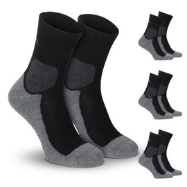 Gipfelsport Hiking Socks Made of Merino Wool, Outdoor Socks, Trekking Socks, Hiking Socks for Women, Men and Children, black, 45-47
