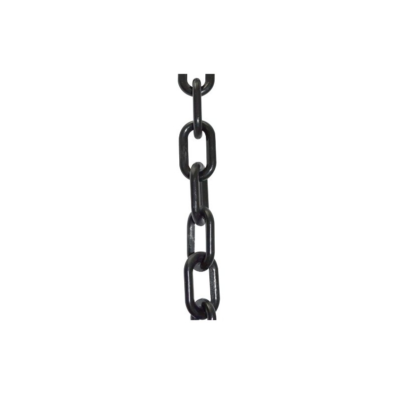 Mr. Chain Plastic Barrier Chain, Black, 2-Inch Link Diameter, 50-Foot