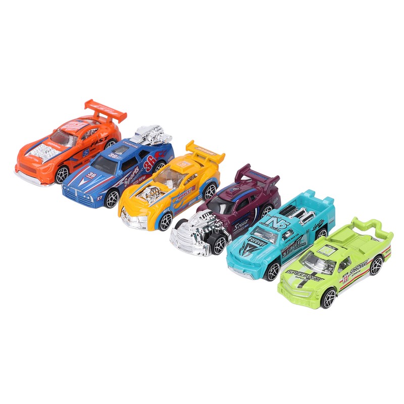 6pcs 1:64 Scale Alloy Racing Cars Set High Simulation Collectible