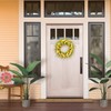 Puleo International 30" Artificial Tulip Floral Spring Door Wreath, Green/Yellow