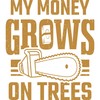 CafePress My Money Grows On Trees Tree Reusable Collapsible Grocery