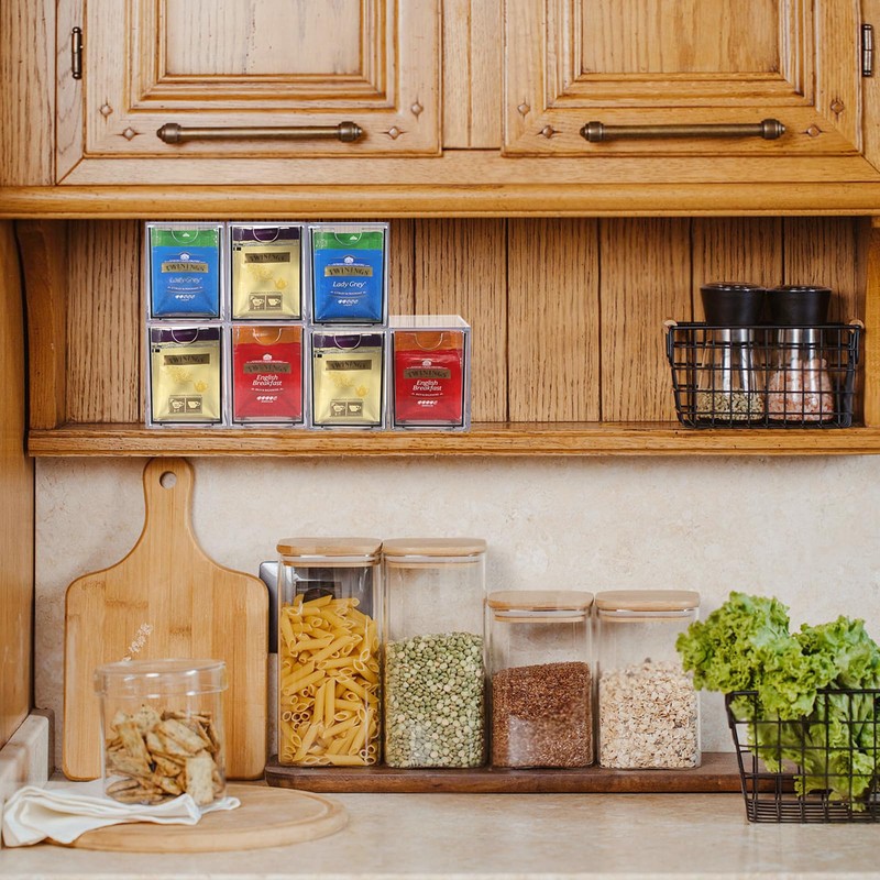 IGNPION 2 Layer Tea Organizer Drawer Box , Acrylic Kitchen