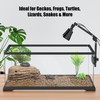 LURMMUE Dual Reptile Lamp Stand with Suction Cups, Adjustable Bracket