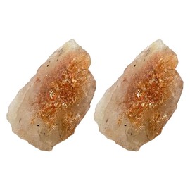 Healeved 2 Pcs Sunstone Saw Desktop Yoga Stone Healing Stone Chakra Yoga Polished Color Garden Landscaping Stone Gemstone Seven Color Chakra Stones Natural Stone