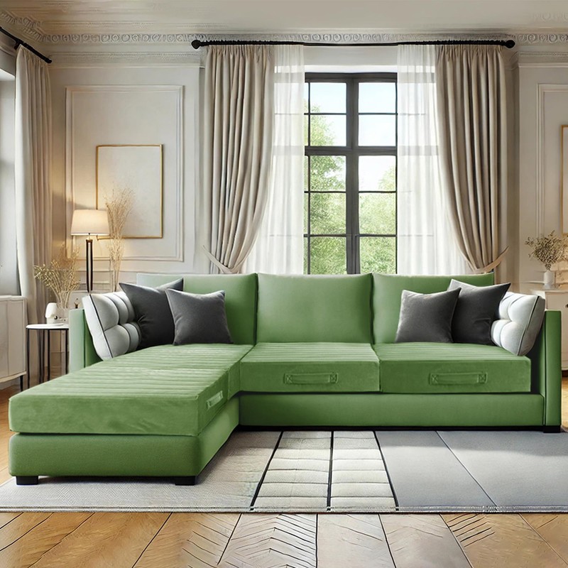 Codi Thick Replacement Couch Cushions, Upholstery Foam with Washable Covers