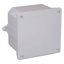 Cantex 5133709U 4 x 4 x 4 in. PVC Molded Junction Box