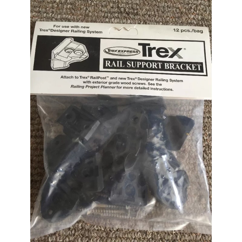TREX DECKING DESIGNER SERIES RAIL SUPPORT BRACKET WITH SCREWS 12pcs