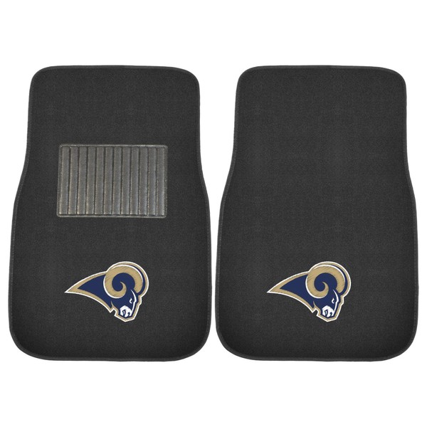 FANMATS 17134 Los Angeles Rams 2-Piece Embroidered Team Logo Car