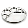 Round 5 Compartment Stainless Steel Lunch Plate Big