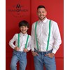 Green Suspenders for Men Heavy Duty - Adjustable 1” Y-Back