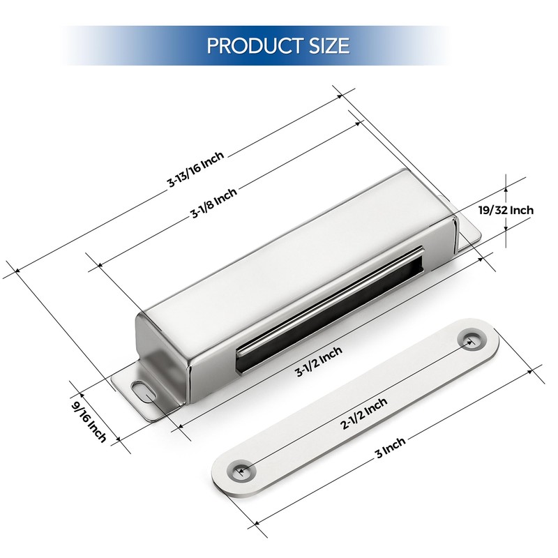 Ravinte Cabinet Door Magnets, 90lbs Strong Magnetic Door Catch, Heavy
