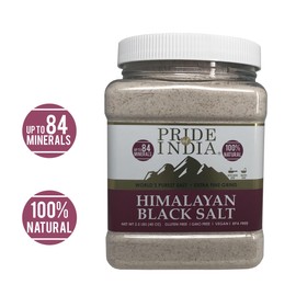 Pride Of India - Himalayan Black Rock Salt, Extra-Fine Grind, 2.2 lbs(1kg)