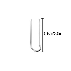 U-Shaped Sewing Pins, 50 Pcs Stainless Steel Fork Pins Double Blocking Sewing Pins for Sewing, Craft, DIY, Handmaking(23mm/ 0.9 inch)