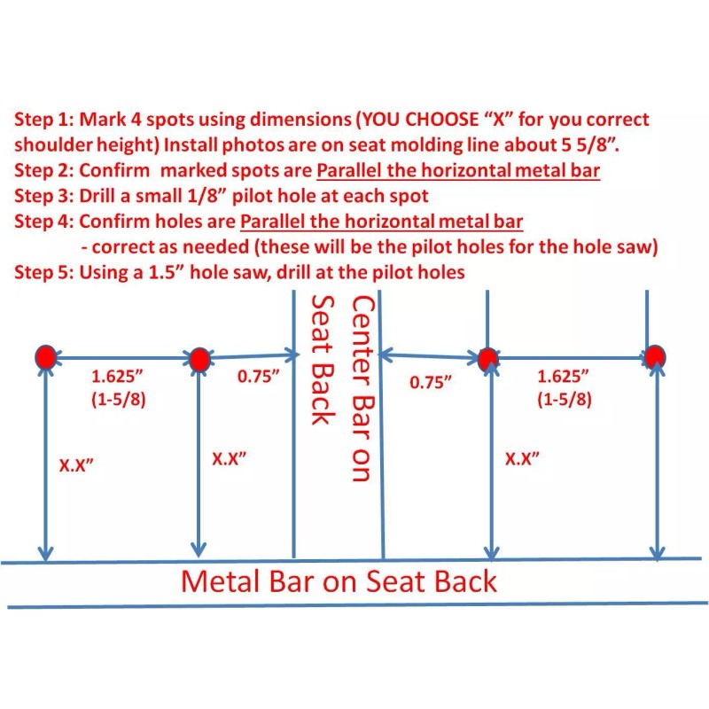 seat back 2 2 SEAT SET Harness Insert Seat Passthrough