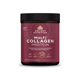 Ancient Nutrition Collagen Peptides Powder, Multi Collagen Protein, Women & Men, Vitamin C, Probiotics, Hydrolyzed Collagen, Supports Skin, Joints, Gut Health, Unflavored, 60 Servings