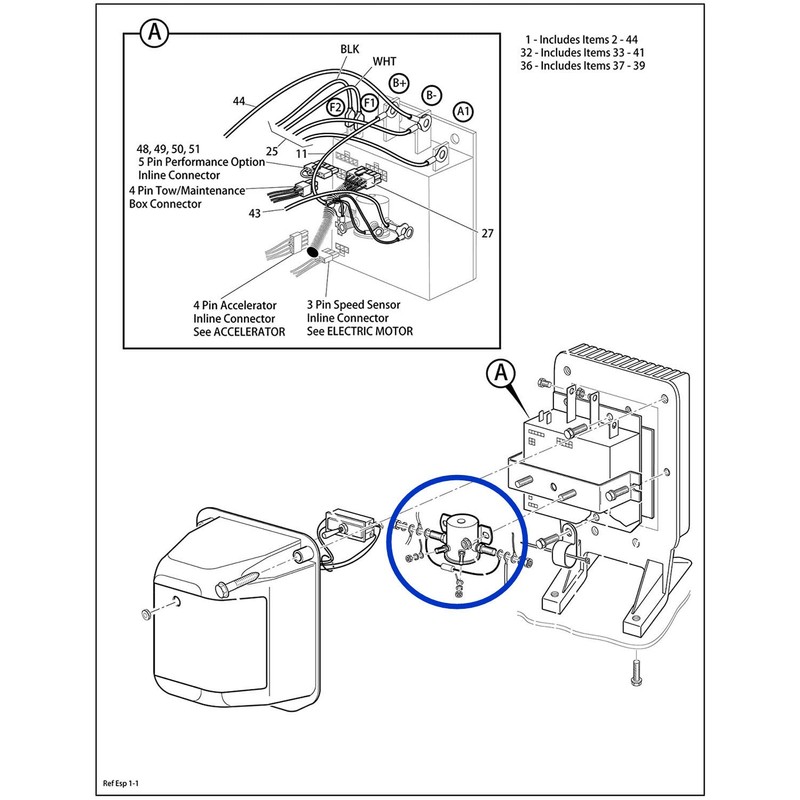 Dr.Acces EZGO Solenoid Replaces E-Z-Go: 27855G01, Fits E-Z-Go: Electric, 1986