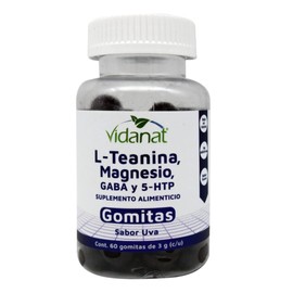 Vidanat Gomitas L Teanina Magnesio Sabor Uva 60 Auxiliar en control de insomnio                                                                       